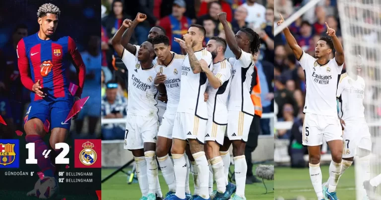 ബെല്ലിങ്‌ഹാമിന്‌ ഡബിൾ, എൽ ക്ലാസിക്കോയിൽ ബാഴ്സയെ വീഴ്ത്തി റയൽ ഒന്നാമത്