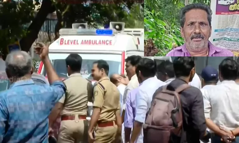 പെൻഷൻ കിട്ടാതെ ആത്മഹത്യ ചെയ്ത ജോസഫിന്റെ മൃതദേഹവുമായി കലക്ടറേറ്റിൽ കോൺഗ്രസ് പ്രതിഷേധം