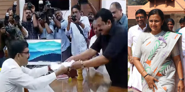 സംസ്ഥാനത്ത് നാമനിര്‍ദേശ പത്രികാ സമര്‍പ്പണം ആരംഭിച്ചു, മുകേഷും അശ്വിനിയും പത്രിക നൽകി
