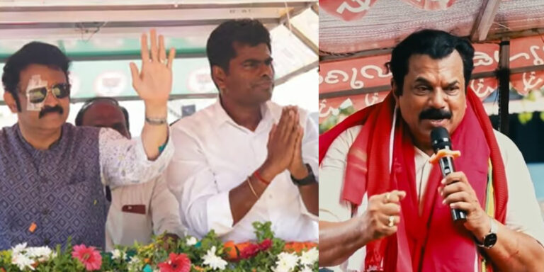 കുടുംബം പുലര്‍ത്താന്‍ കഴിയാത്തവന്‍ എങ്ങനെ സമൂഹത്തിന്റെ പ്രശ്‌നങ്ങള്‍ പരിഹരിക്കും; മുകേഷിനെതിരെ അണ്ണാമലൈ