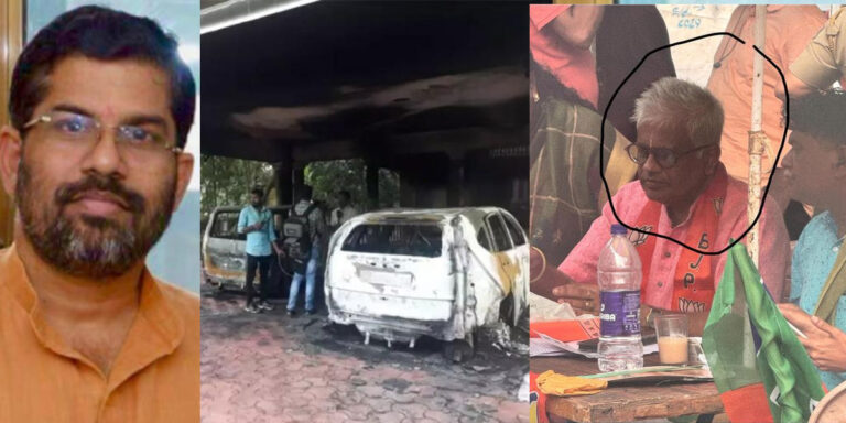 ആശ്രമം തീവെപ്പ് കേസ് അന്വേഷിച്ച പൊലീസ് എസിപി ബിജെപിയുടെ ബൂത്ത് ഏജന്റ് , ചർച്ചയാക്കി സ്വാമി സന്ദീപാനന്ദ ഗിരി