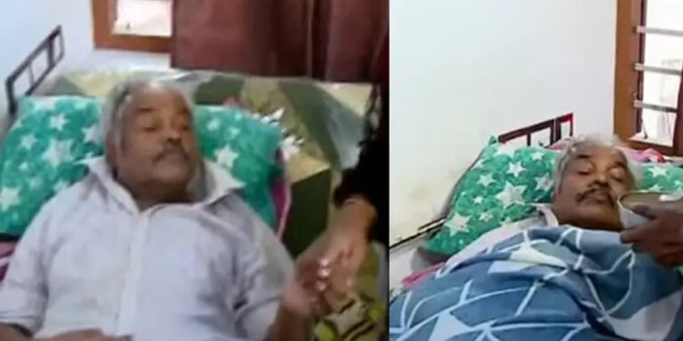 കിടപ്പുരോഗിയായ അച്ഛനെ വാടകവീട്ടിൽ ഉപേക്ഷിച്ച് മകനും കുടുംബവും കടന്നു, പൊലീസും മനുഷ്യാവകാശ കമ്മീഷനും കേസെടുത്തു 