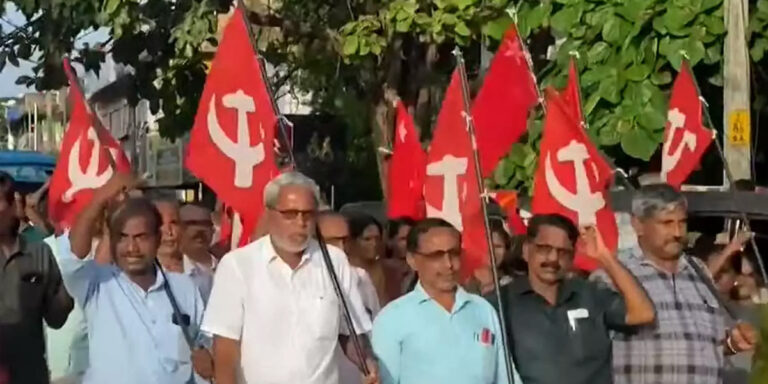 മന്ത്രിയുടെ മണ്ഡലത്തിൽ പൊലീസിനെതിരെ സിപിഎമ്മിന്റെ പ്രതിഷേധ പ്രകടനം