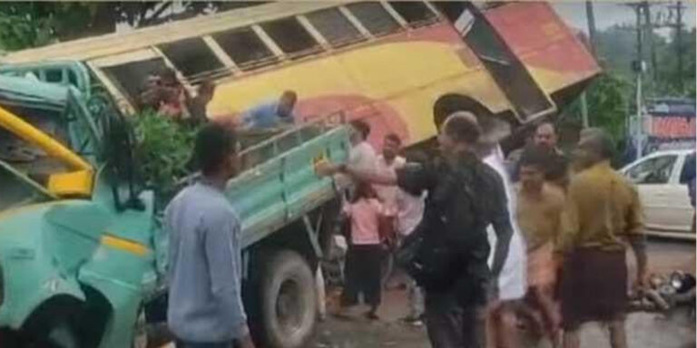 അഞ്ചലിൽ കെ​എ​സ്ആ​ര്‍​ടി​സി ബ​സും വാ​നും കൂ​ട്ടി​യി​ടിച്ച് വാ​ൻ ഡ്രൈ​വ​ര്‍ മ​രി​ച്ചു, നി​ര​വ​ധി​പ്പേ​ർ​ക്ക് പ​രി​ക്ക്