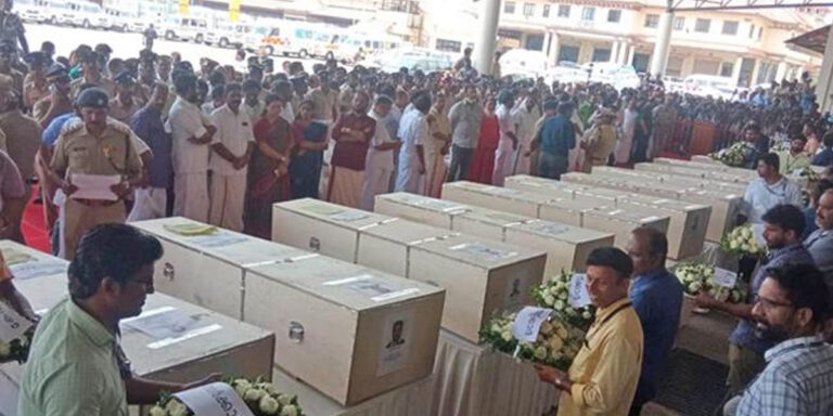 കണ്ണീരണിഞ്ഞ് കേരളം; കുവൈത്ത് ദുരന്തത്തിൽ മരിച്ച 31 പേരുടെ മൃതദേഹങ്ങൾ നാട് വിതുമ്പലോടെ ഏറ്റുവാങ്ങി
