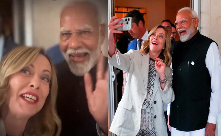 മോദിക്കൊപ്പം ജോർജ മെലോനിയുടെ ഫൺ വിഡിയോ ; ‘ഹലോ ഫ്രം ദി മെലോഡി ടീം’