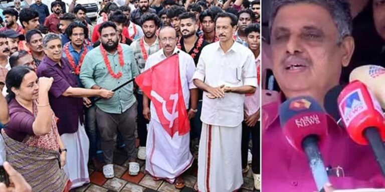 “ആ​ർ​എ​സ്എ​സി​ന് വേ​ണ്ടി​യാ​ണ് ശ​ര​ണ്‍ച​ന്ദ്ര​ൻ പ്ര​തി​യാ​യ​ത്’: കാപ്പ കേസ് പ്രതിയുടെ പാർട്ടി പ്രവേശത്തിൽ വി​ചി​ത്ര വി​ശ​ദീ​ക​ര​ണ​വു​മാ​യി സി​പി​എം