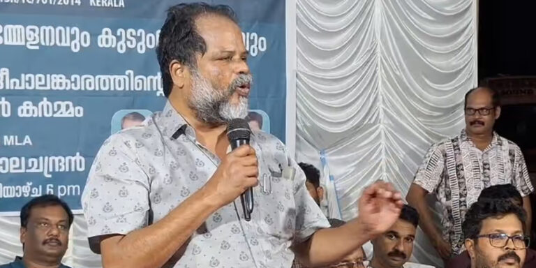മൈക്ക് ഓപറേറ്ററെ തെറിവിളിക്കുന്ന സംസ്ക്കാരം വളർന്നുവരുന്നു , പിണറായിക്കെതിരെ ഒളിയമ്പുമായി സിപിഐ എംഎൽഎ