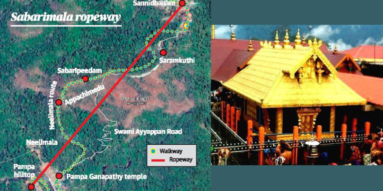 ശബരിമല റോപ്‌വേ  യാഥാർഥ്യത്തിലേക്ക്‌ ; പമ്പയിൽനിന്ന്‌ സന്നിധാനം വരെ 2.7 കിലോമീറ്റർ