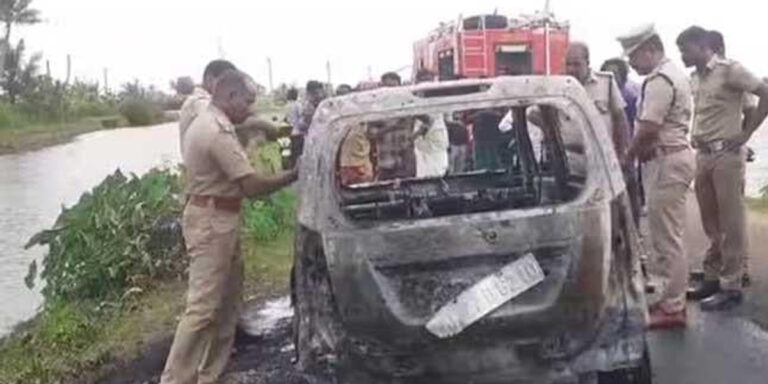 തി​രു​വ​ല്ല​യി​ൽ കാ​റി​ന് തീ​പി​ടി​ച്ചു; സ്ത്രീയും പുരുഷനും ക​ത്തി​ക്ക​രി​ഞ്ഞ നി​ല​യി​ൽ