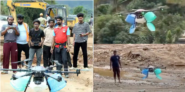 രക്ഷാപ്രവര്‍ത്തകർക്ക് സമയാസമയം ഭക്ഷണമെത്തിക്കാന്‍ ഡ്രോണുകളും