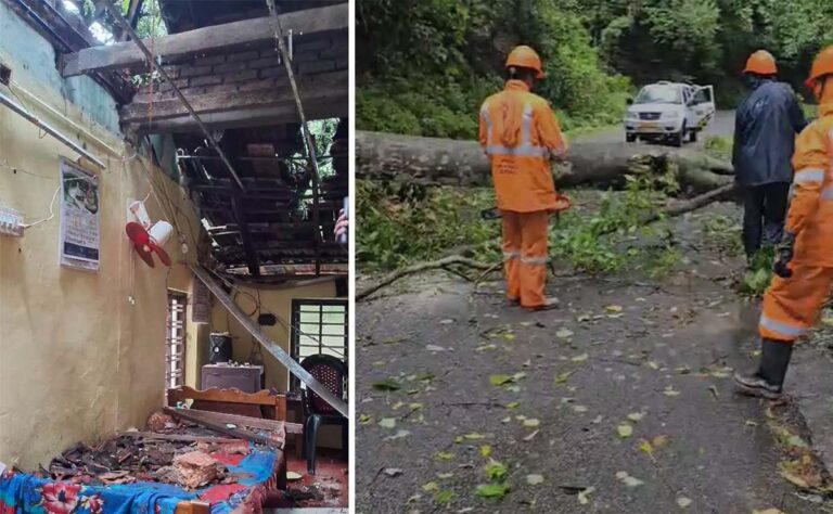 തെക്കൻ ജില്ലകളിൽ കനത്ത മഴയും ശക്തമായ കാറ്റും; വ്യാപക നാശനഷ്ടം