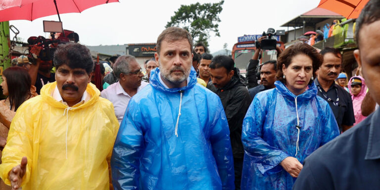 രാഹുൽ ​ഗാന്ധിയും പ്രിയങ്ക​ ഗാന്ധിയും ചൂരൽമലയിലെത്തി, ദുരിതബാധിതരെ കാണും  