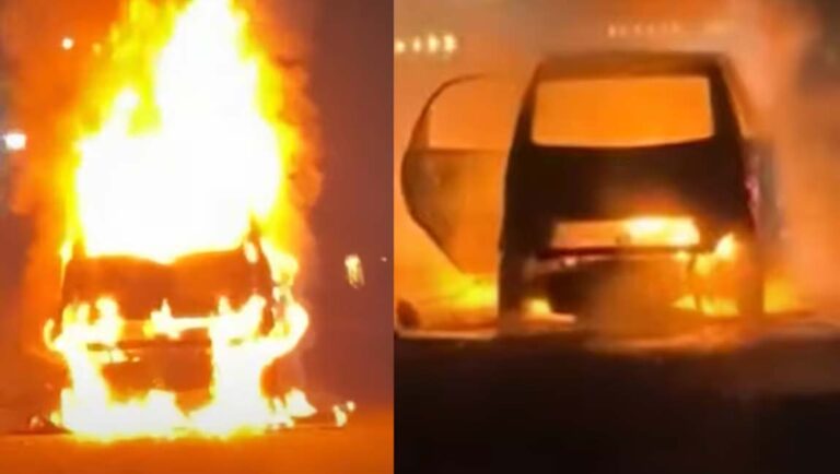 കോഴിക്കോട് ഓടിക്കൊണ്ടിരുന്ന കാറിന് തീപിടിച്ച് കത്തി നശിച്ചു