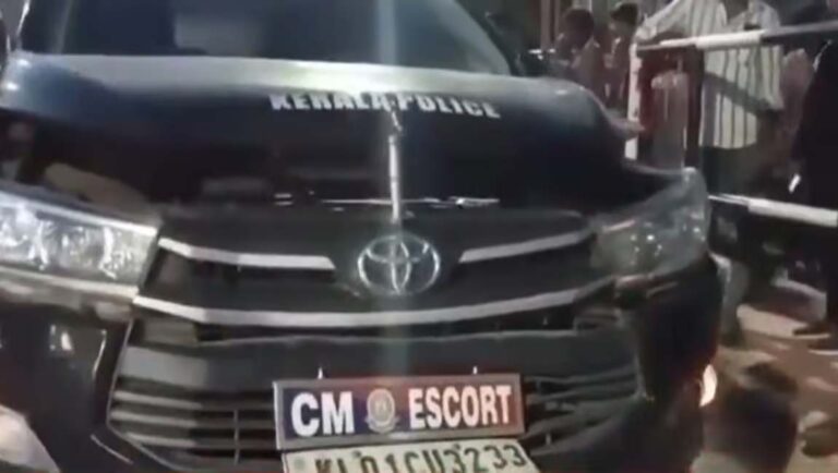 മുഖ്യമന്ത്രിയുടെ വാഹനവ്യൂഹം അപകടത്തിൽപ്പെട്ടു