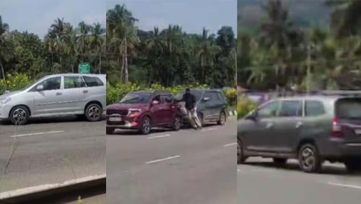 തൃ​ശൂ​രിൽ കാ​റി​ൽ മ​റ്റൊ​രു വാ​ഹ​നം ഇ​ടി​പ്പി​ച്ച് യു​വാ​വി​നെ ത​ട്ടി​ക്കൊ​ണ്ടു​പോ​യി