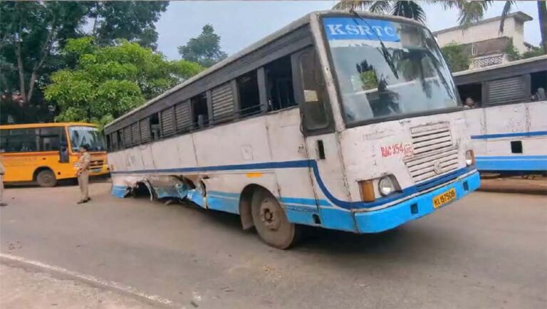 കാറുമായി കൂട്ടിയിടിച്ചു; കെഎസ്ആർടിസി ബസിന്റെ ആക്‌സിൽ ഇളകിപ്പോന്നു