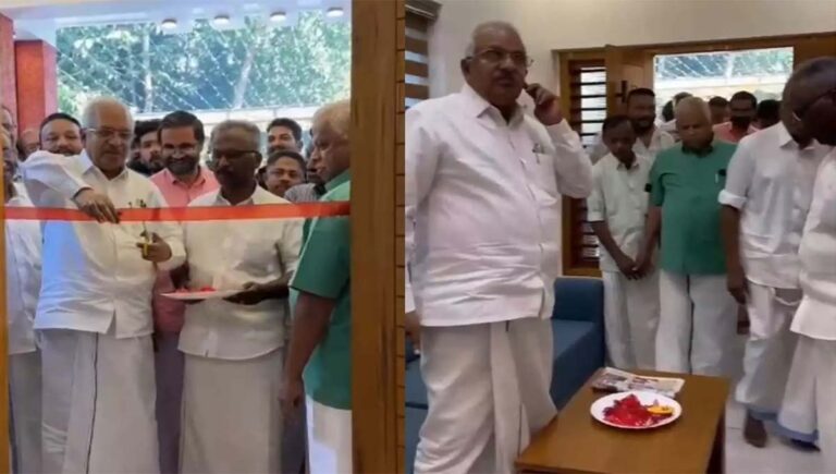 വടക്കുമ്പാട് നിഖില്‍ കൊലക്കേസ് പ്രതിയുടെ ഗൃഹപ്രവേശന ചടങ്ങിൽ സിപിഐഎം നേതാക്കൾ