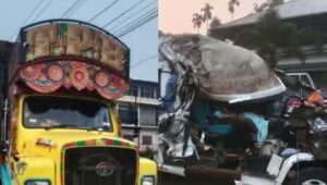 അങ്കമാലിയില്‍ തടി ലോറിയും ട്രാവലറും കൂട്ടിയിടിച്ചു; ഡ്രൈവര്‍ മരിച്ചു, സ്ത്രീക്ക് ഗുരുതര പരിക്ക്