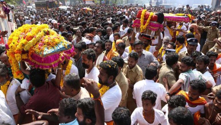 തിരുവാഭരണ ഘോഷയാത്ര : പന്തളം നഗരസഭയില്‍ ഇന്ന് പ്രാദേശിക അവധി