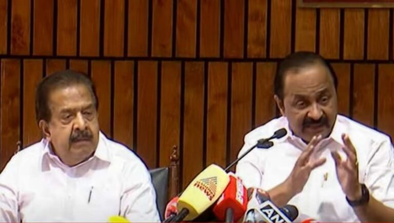 ബ്രൂവറി വിവാദം : മന്ത്രി രാജേഷിന്റെ വിഷമം മാറാൻ ഒരുമിച്ചെത്തി വാര്‍ത്താ സമ്മേളനം നടത്തി സതീശനും ചെന്നിത്തലയും