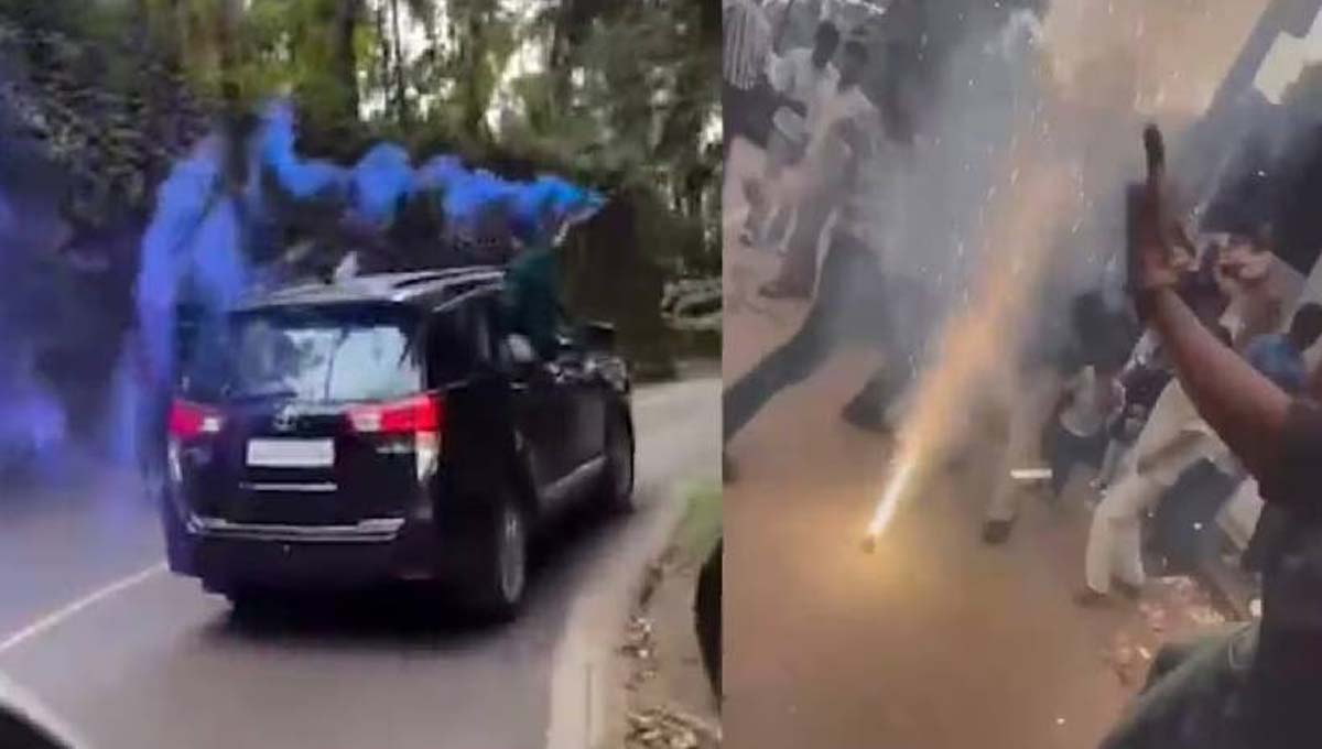 കാറിൽ അപകടകരമായ വിവാഹാഘോഷ റീൽസ് ചിത്രീകരണം; വരനും കുട്ടുകാർക്കുമെതിരെ കേസെടുത്ത് പൊലീസ്‌