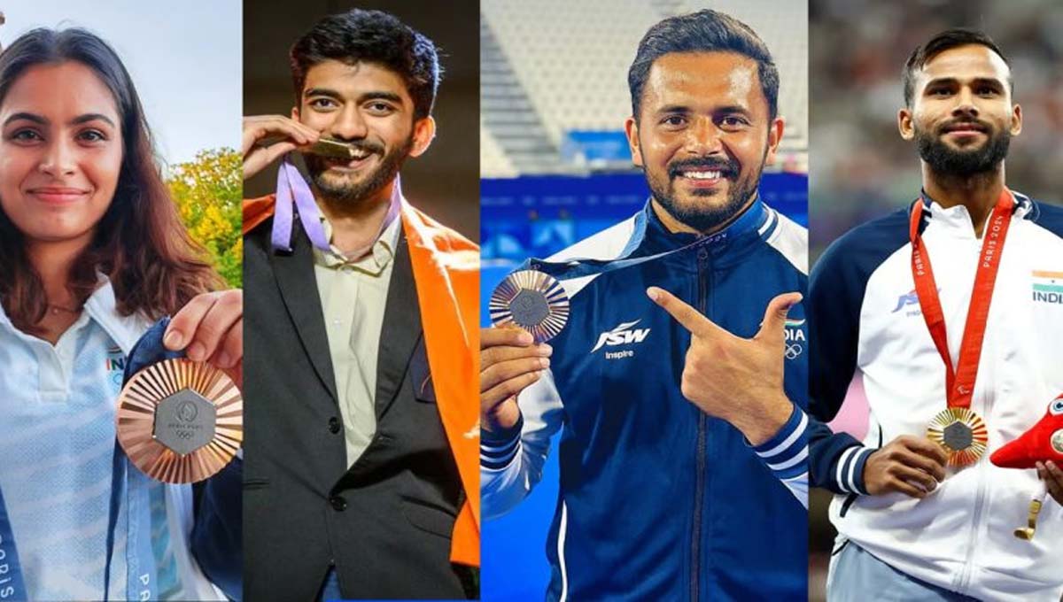 മനു ഭാകറിനും ഡി ഗുകേഷിനും ഖേല്‍രത്‌ന; സജന്‍ പ്രകാശിന് അര്‍ജുന പുരസ്‌കാരം