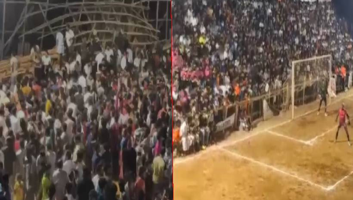 പാലക്കാട് ഫുട്ബോൾ ഗാലറി തകർന്ന് 62 പേർ പരുക്ക്; സംഘാടകർക്കെതിരെ കേസ്