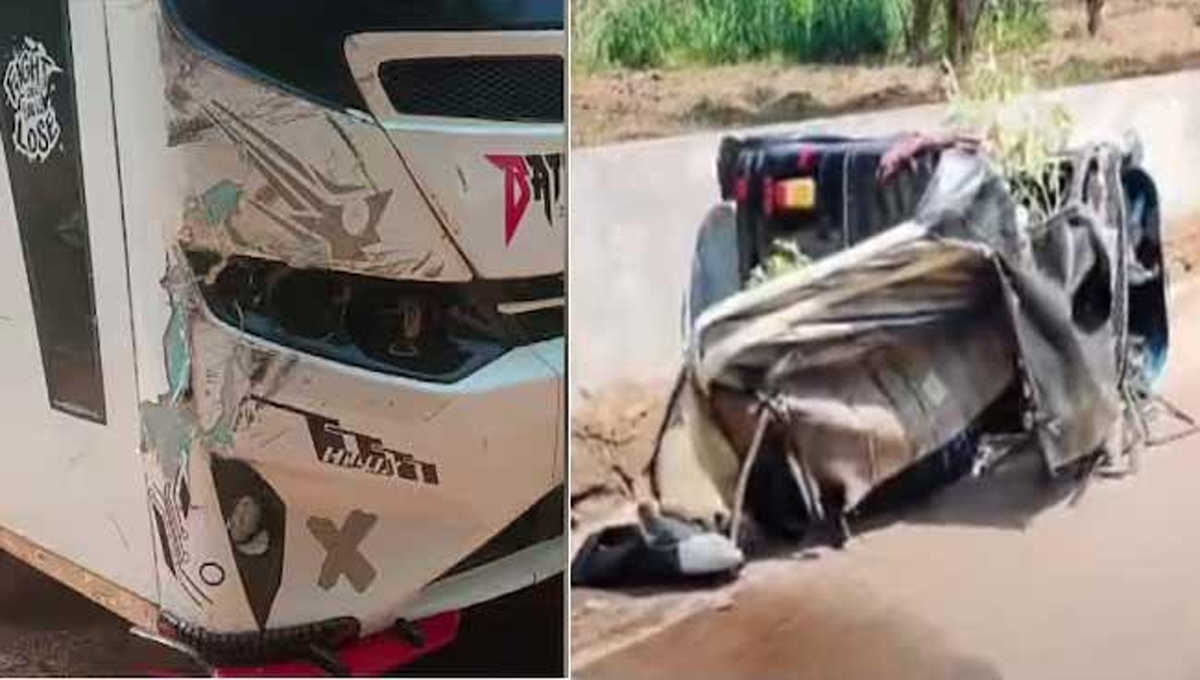 ടൂ​റി​സ്റ്റ് ബ​സും ഓ​ട്ടോ​റി​ക്ഷ​യും കൂ​ട്ടി​യി​ടി​ച്ചു; അ​ധ്യാ​പി​ക മ​രി​ച്ചു, ഭ​ർ​ത്താ​വി​ന് പ​രി​ക്ക്