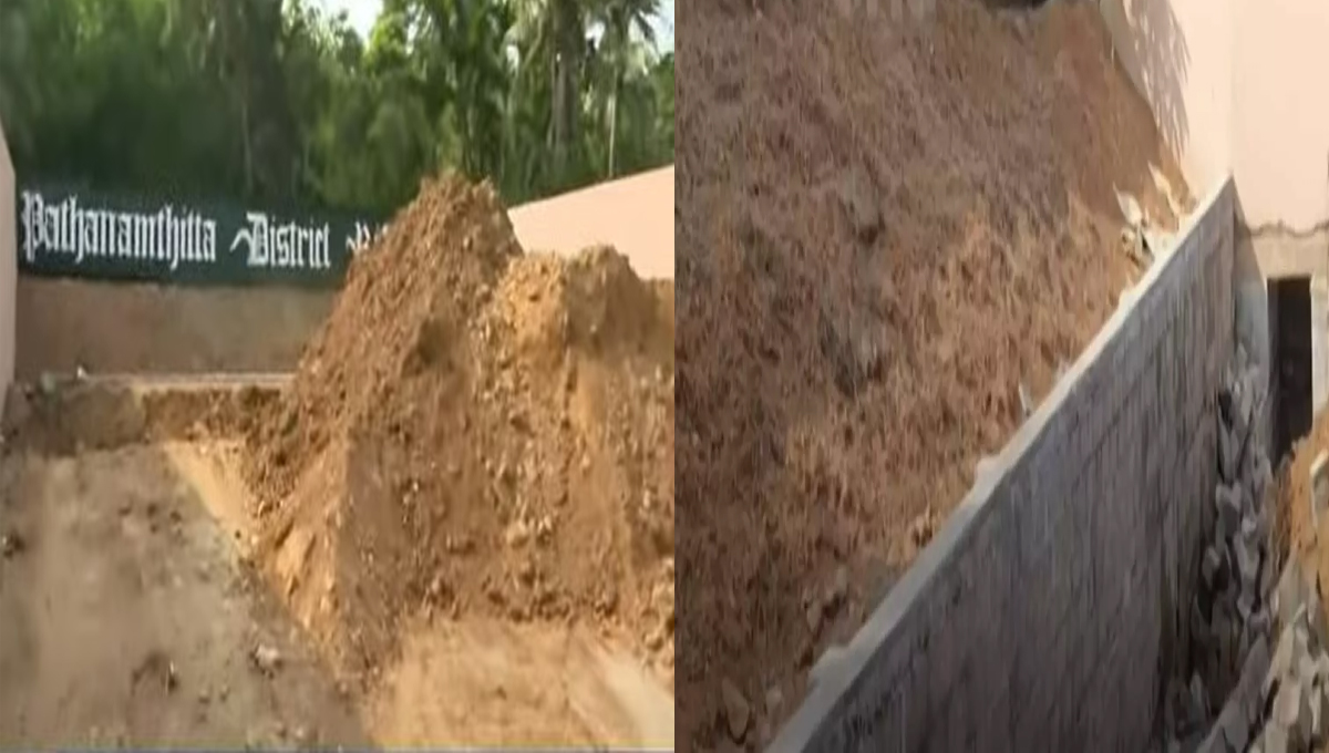 പത്തനംതിട്ടയിൽ നിർമ്മാണത്തിലിരുന്ന മതിൽ ഇടിഞ്ഞുവീണ് രണ്ടു പേർ മരിച്ചു