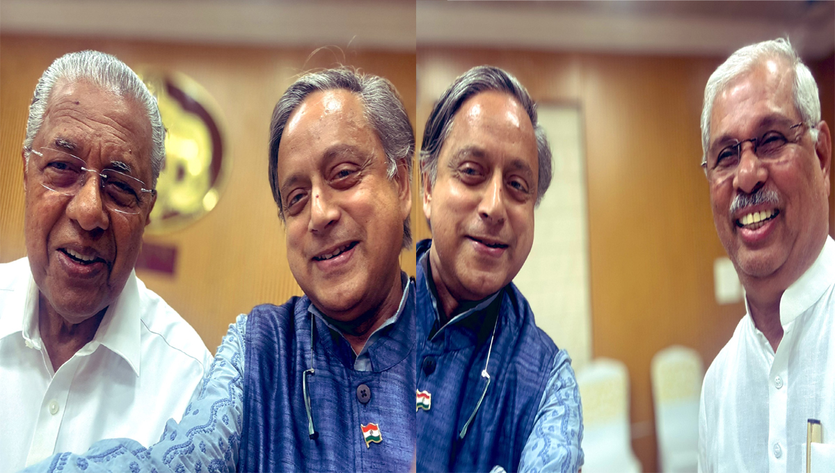 ‘രാഷ്ട്രീയ വ്യത്യാസങ്ങള്‍ക്കപ്പുറം…’; പിണറായിക്കൊപ്പവും ഗവര്‍ണര്‍ക്കൊപ്പവും തരൂരിന്റെ സെല്‍ഫി