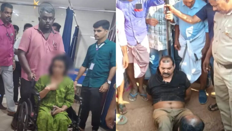 കണ്ണൂരിൽ ബാങ്കിനുള്ളിൽ ജീവനക്കാരിയെ ഭർത്താവ് വെട്ടിപ്പരിക്കേൽപ്പിച്ചു