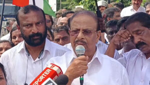 സാദിരിക്കോയ അനുസ്മരണത്തിൽ ക്ഷണിച്ചില്ല; വേദിയില്‍ പരിഭവം പറഞ്ഞ് സുധാകരന്‍