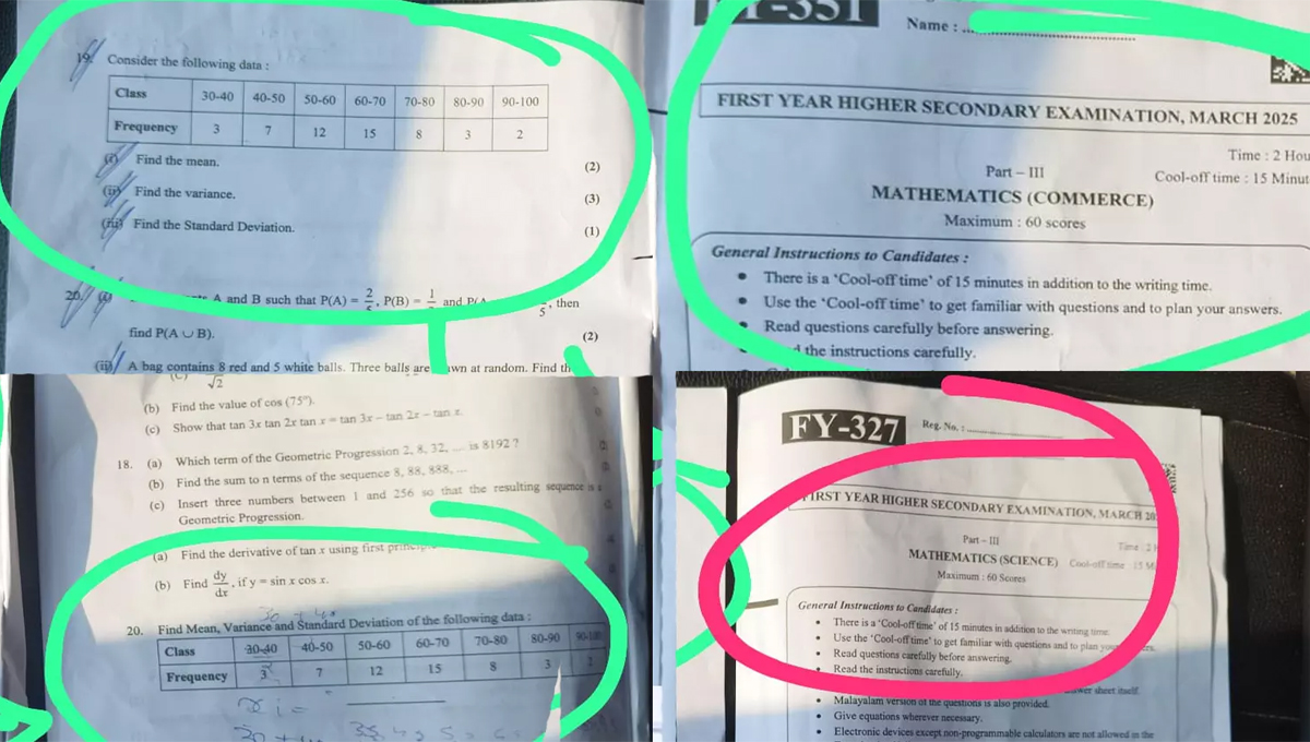 പ്ലസ്ടു ചോദ്യപേപ്പറില്‍ വീണ്ടും പിഴവ്; സയൻസ് , കൊമേഴ്സ് പരീക്ഷകളില്‍ ഒരേ ചോദ്യം ആവര്‍ത്തിച്ചു