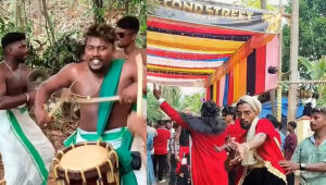 പാലക്കാട് ഉത്സവത്തിനിടെ എയര്‍ഗണ്ണുമായി യുവാവിന്‍റെ അഭ്യാസം