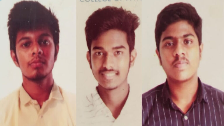 പാലക്കാട് ആളിയാർ ഡാമിൽ വിനോദയാത്രക്ക് എത്തിയ മൂന്ന് എഞ്ചിനീയറിംഗ് വിദ്യാർത്ഥികൾ മുങ്ങി മരിച്ചു