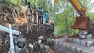തൊമ്മൻകുത്തിലെ കുരിശ് നീക്കൽ; പള്ളി വികാരി ഉൾപ്പെടെ 18 പേരെ പ്രതിചേർത്ത് വനംവകുപ്പ്