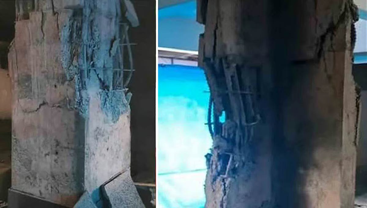 കൊച്ചിയില്‍ ഫ്‌ളാറ്റ് സമുച്ചയത്തിന്റെ പില്ലര്‍ തകര്‍ന്നു വീണു