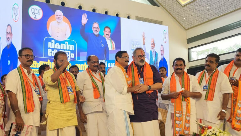 മുൻ കോൺ​ഗ്രസ് ഇടുക്കി ജില്ലാ ജനറൽ സെക്രട്ടറി ബെന്നി പെരുവന്താനം ബിജെപിയിൽ