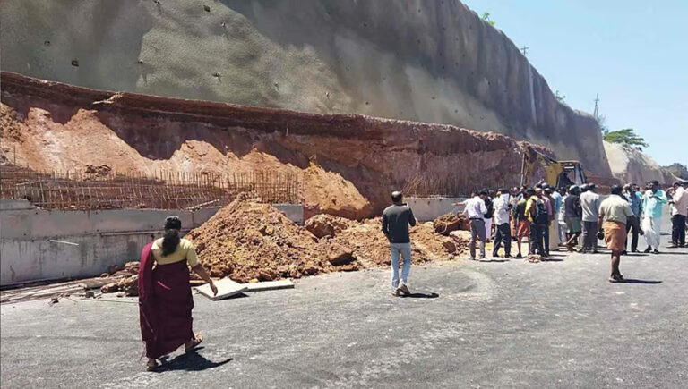ദേശീയപാത നിര്‍മ്മാണത്തിനിടെ കാസര്‍കോട് കുന്ന് ഇടിഞ്ഞ് വീണു; തൊഴിലാളി മരിച്ചു