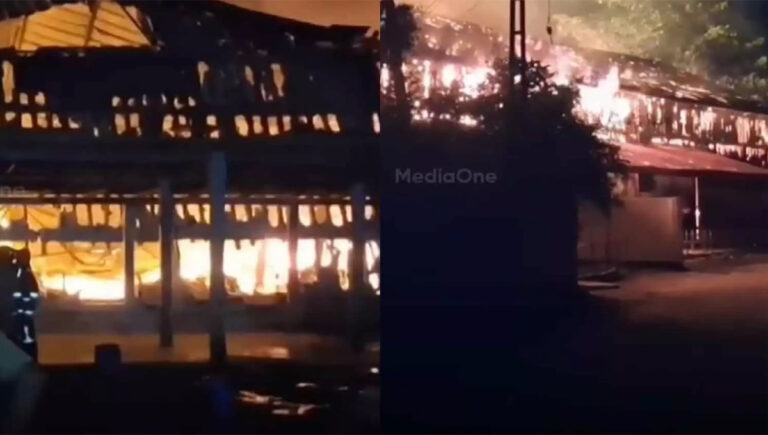 തിരുവല്ലയിൽ ബിവറേജസ് ഔട്ട്ലെറ്റിലും ഗോഡൗണിലും വൻ തീപിടിത്തം
