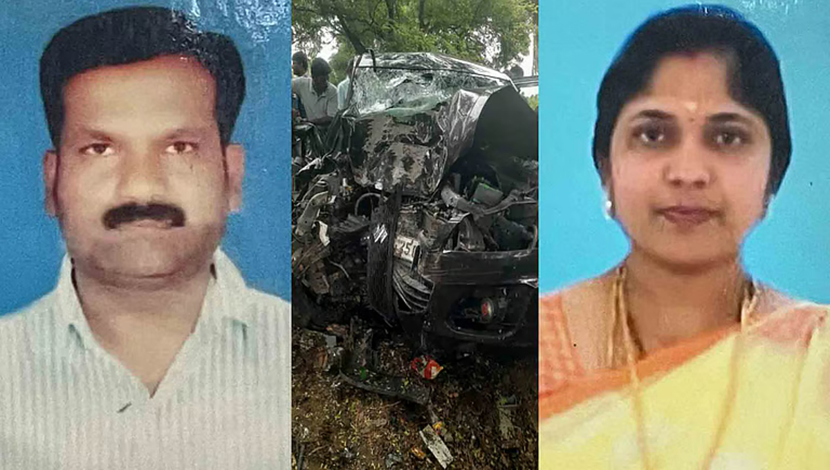 തമിഴ്‌നാട് തിരുപ്പൂരില്‍ വാഹനാപകടം : മലയാളി കുടുംബത്തിലെ മൂന്നുപേര്‍ മരിച്ചു