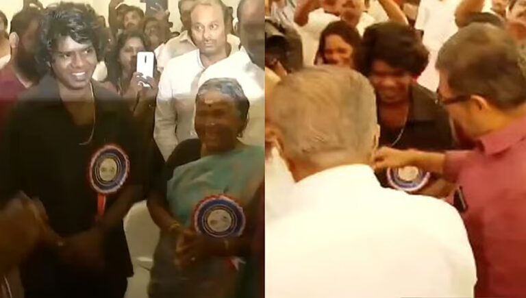 കൈ കൊടുത്ത് മുഖ്യമന്ത്രി; പട്ടികജാതി – പട്ടികവര്‍ഗ സംസ്ഥാനതല സംഗമത്തില്‍ പങ്കെടുത്ത് വേടൻ