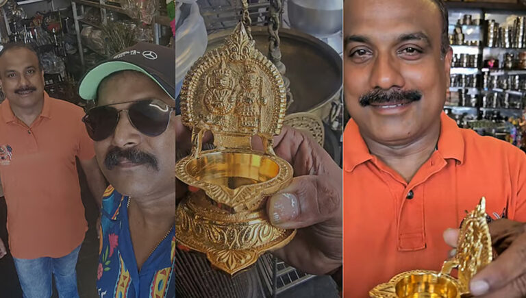 കണ്ണൂരിൽ പൊലീസ് ഉദ്യോഗസ്ഥര്‍ ഉപഹാരം കൈപ്പറ്റുന്ന ദൃശ്യം റീല്‍സായി പങ്കുവെച്ച് വ്യവസായി