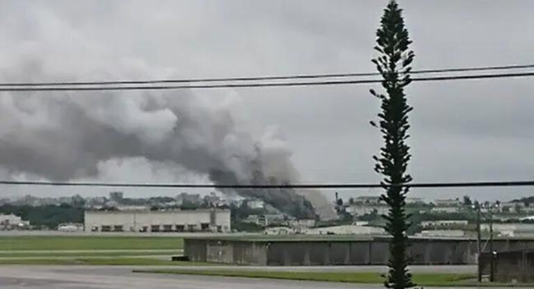 ജ​പ്പാ​നിലെ ഒ​കി​നാ​വ​ യു​എ​സ് വ്യോ​മ​താ​വ​ള​ത്തി​ൽ സ്ഫോ​ട​നം; നാ​ല് സൈ​നി​ക​ർ​ക്ക് പ​രി​ക്ക്