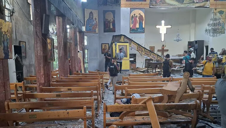 സിറിയയിലെ ക്രിസ്ത്യന്‍ പള്ളിയില്‍ ചാവേറാക്രമണം; 22 പേര്‍ കൊല്ലപ്പെട്ടു, 63 പേര്‍ക്ക് പരിക്ക്