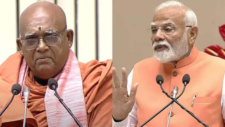 ഇങ്ങനെയൊരു പ്രധാനമന്ത്രി രാജ്യത്ത് ഉണ്ടായിട്ടില്ല; മോദി മഹാത്മഗാന്ധിയുടെ പ്രതീകം : സ്വാമി സച്ചിദാനന്ദ