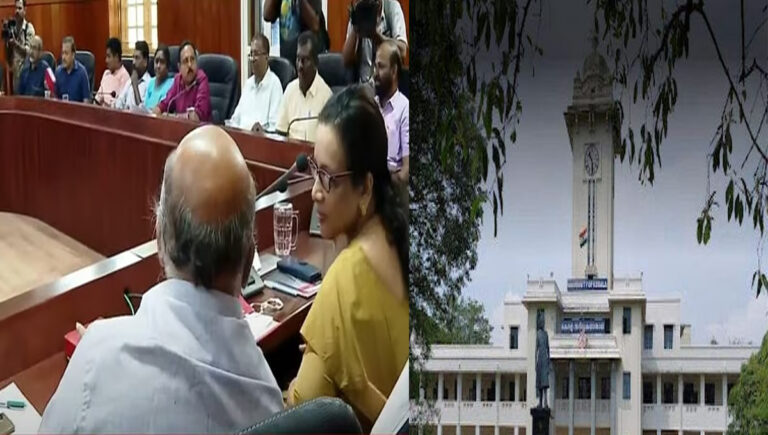 ഭാരതാംബ വിവാദം : കേരള സര്‍വകലാശാലയില്‍ നാടക്കീയ നടപടി തുടരുന്നു