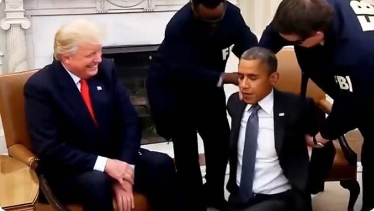 ഒബാമയെ ‘അറസ്റ്റ്’ ചെയ്ത് എഫ്ബിഐ, ചിരിച്ചുകൊണ്ട് നോക്കിയിരുന്ന് പ്രസിഡന്റ്; എഐ നിര്‍മ്മിത വീഡിയോ പുറത്തുവിട്ട് ട്രംപ്
