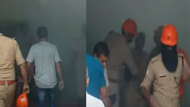 തൃശൂരിൽ ബഹുനില കെട്ടിടത്തിന് തീപിടിച്ചു